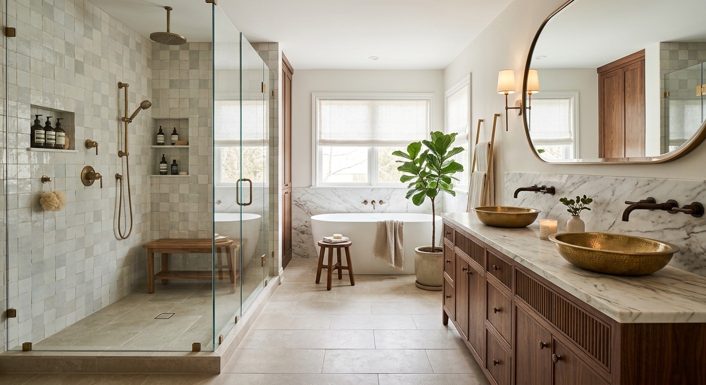 Bathroom prepared for a remodeling estimate